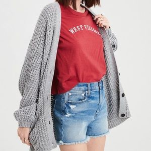 Grey knit American Eagle Cardigan